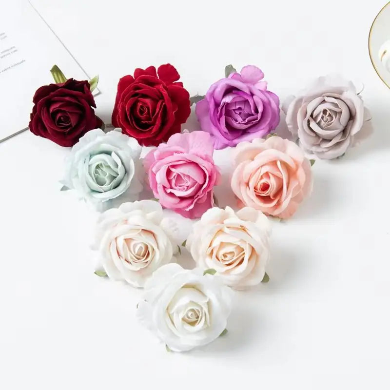 Artificial Silk Rose Heads 5 or 10 Pcs – DIY Wedding Decor Artificial Silk Flowers Axl