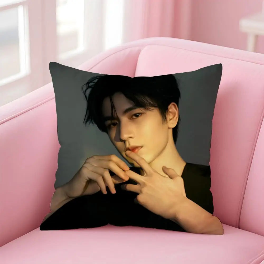 Zhang Linghe Cushion Cover – Double-Sided Printed Pillow Cover Decorative Pillow Cover Axl White1 50X50cm