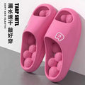 Women's Massage Platform Slides – Hollow Out Bathroom Slippers Massage Platform Slides Axl rose red 44-45