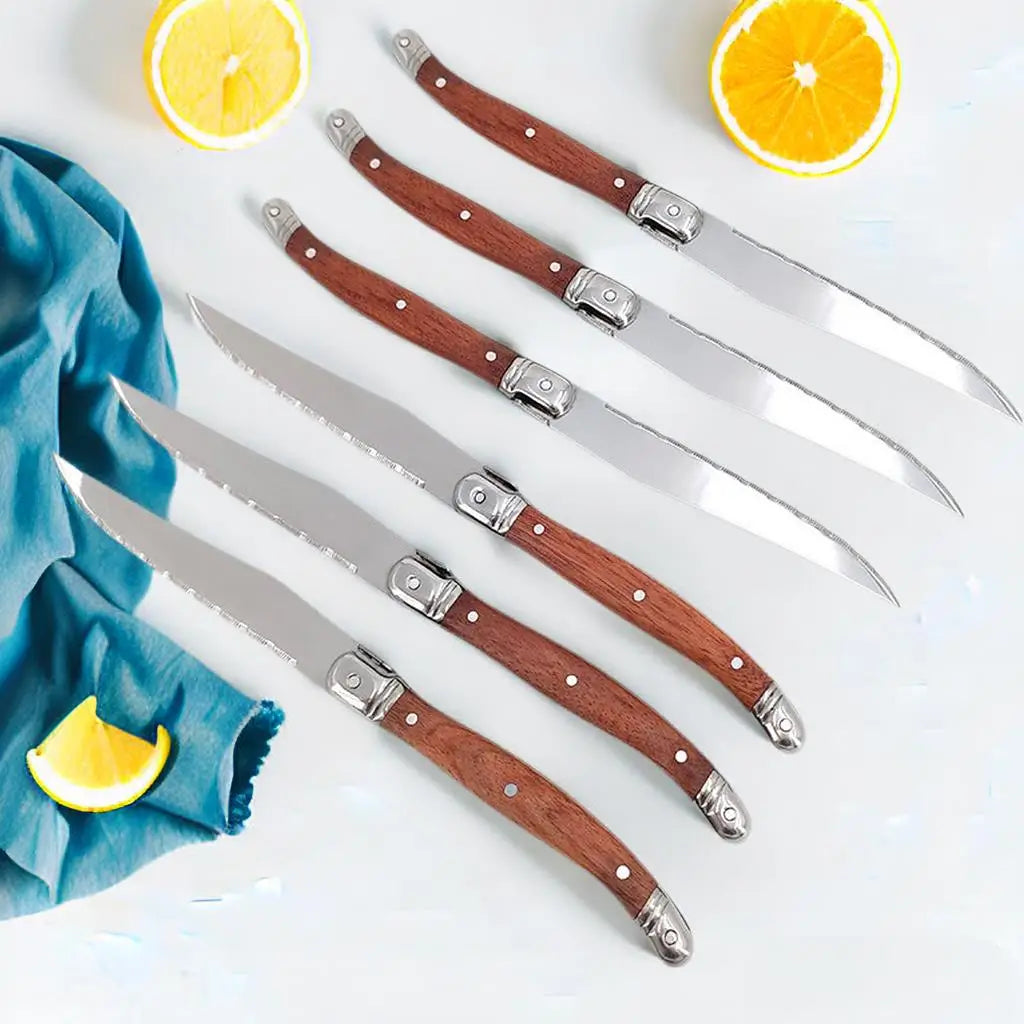 Serrated Steak Knives Set – 4, 6 or 8 Piece Sharp Table Knife Steak Knife Set Axl