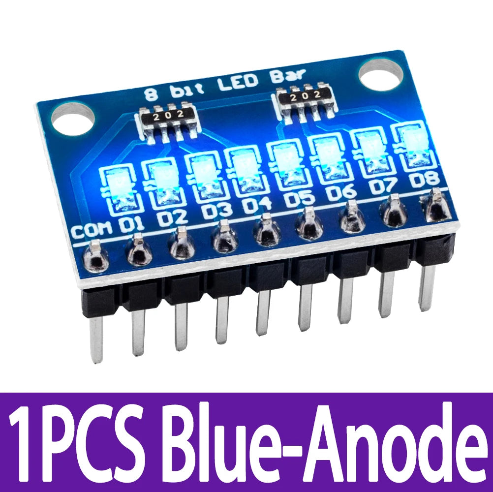 8-Bit LED Indicator Module 3–24V | Arduino UNO MEGA2560 Kit LED Indicator Module Axl 1pcs Blue-Anode