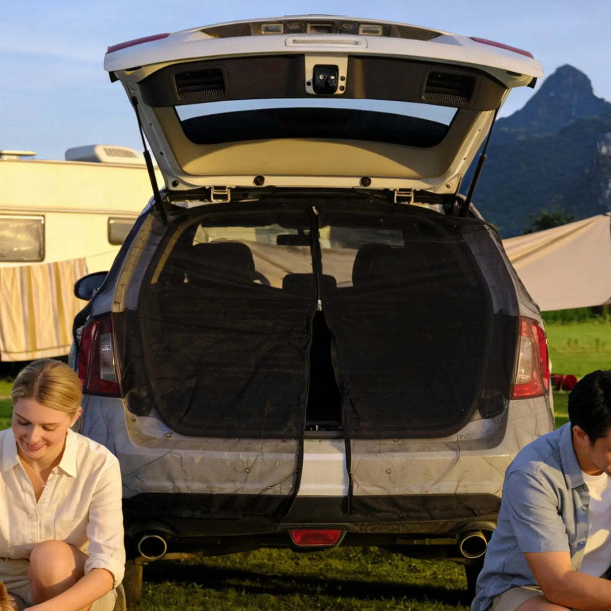 Truck Tailgate Mesh Net | UV & Bug Shield Sunshade Tent Tailgate Mesh Screen Axl