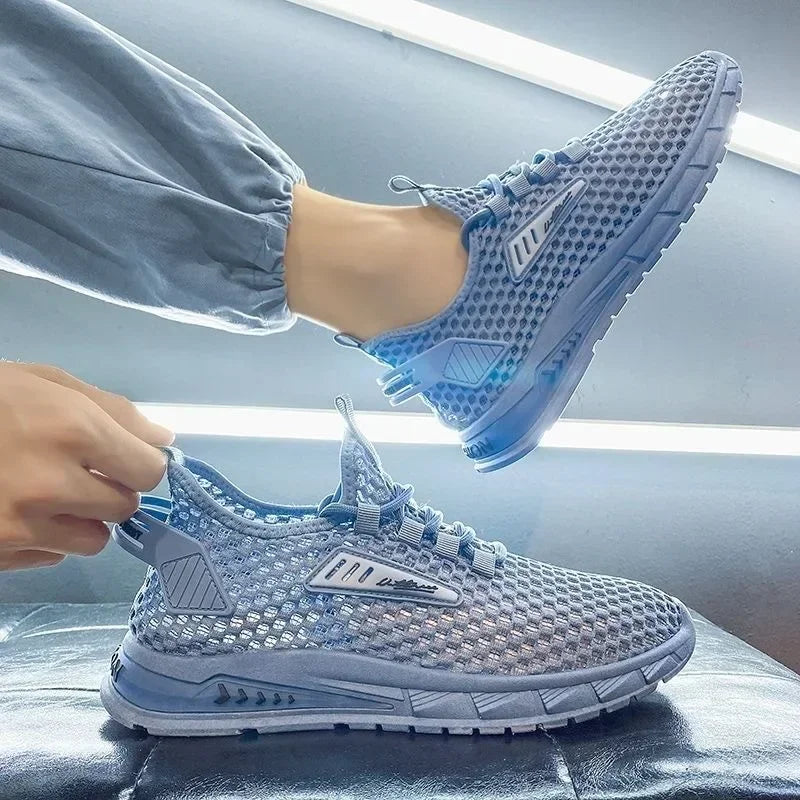 YBQJOO Men's Mesh Breathable Sneakers – Soft Sole Casual Shoes Mesh Casual Sneakers Axl