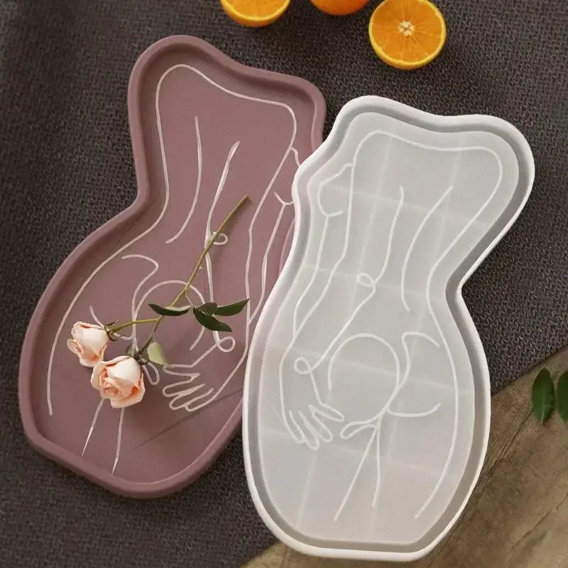 Abstract Human Body Silicone Mold – Resin & Gypsum Tray DIY Craft Silicone Mold Axl