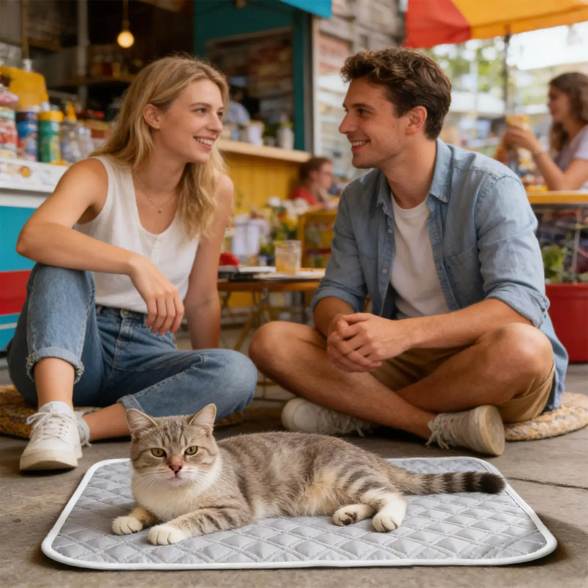 Self-Cooling Pet Mat for Dogs & Cats – 45×35cm Washable Pad Pet Cooling Mat Axl