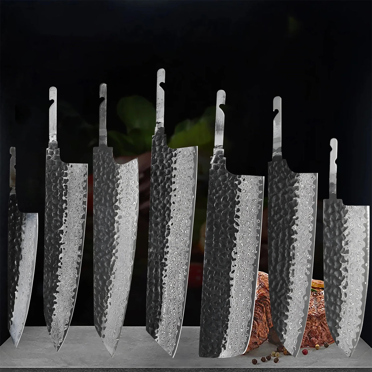 67-Layer Damascus Steel Knife Blank Blade – DIY Knife Making Damascus Knife Blank Axl