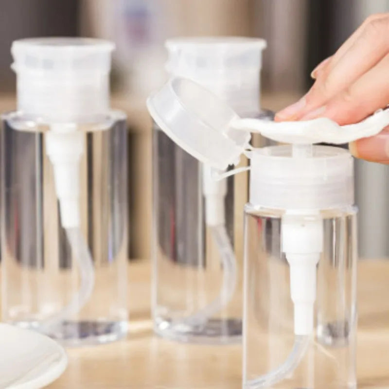 2-Pack Refillable Travel Pump Bottles – Toner & Makeup Remover Travel Pump Bottle Axl