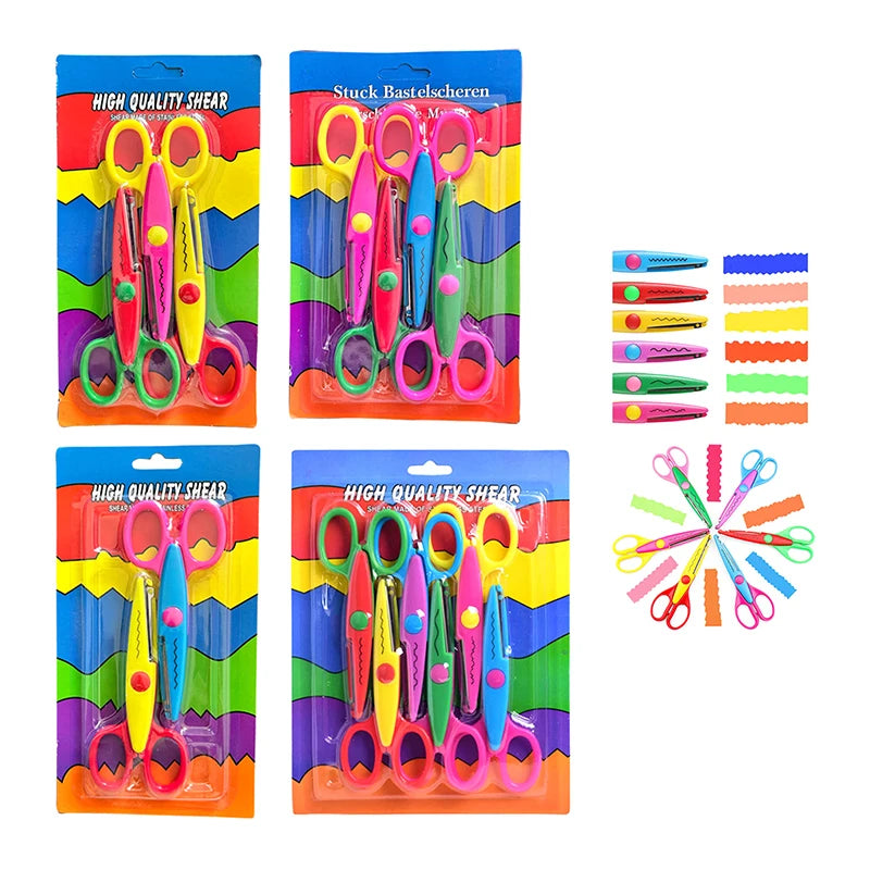 6-Piece Decorative Edge Scissors Set – DIY Craft & Card Making Decorative Craft Scissors Axl