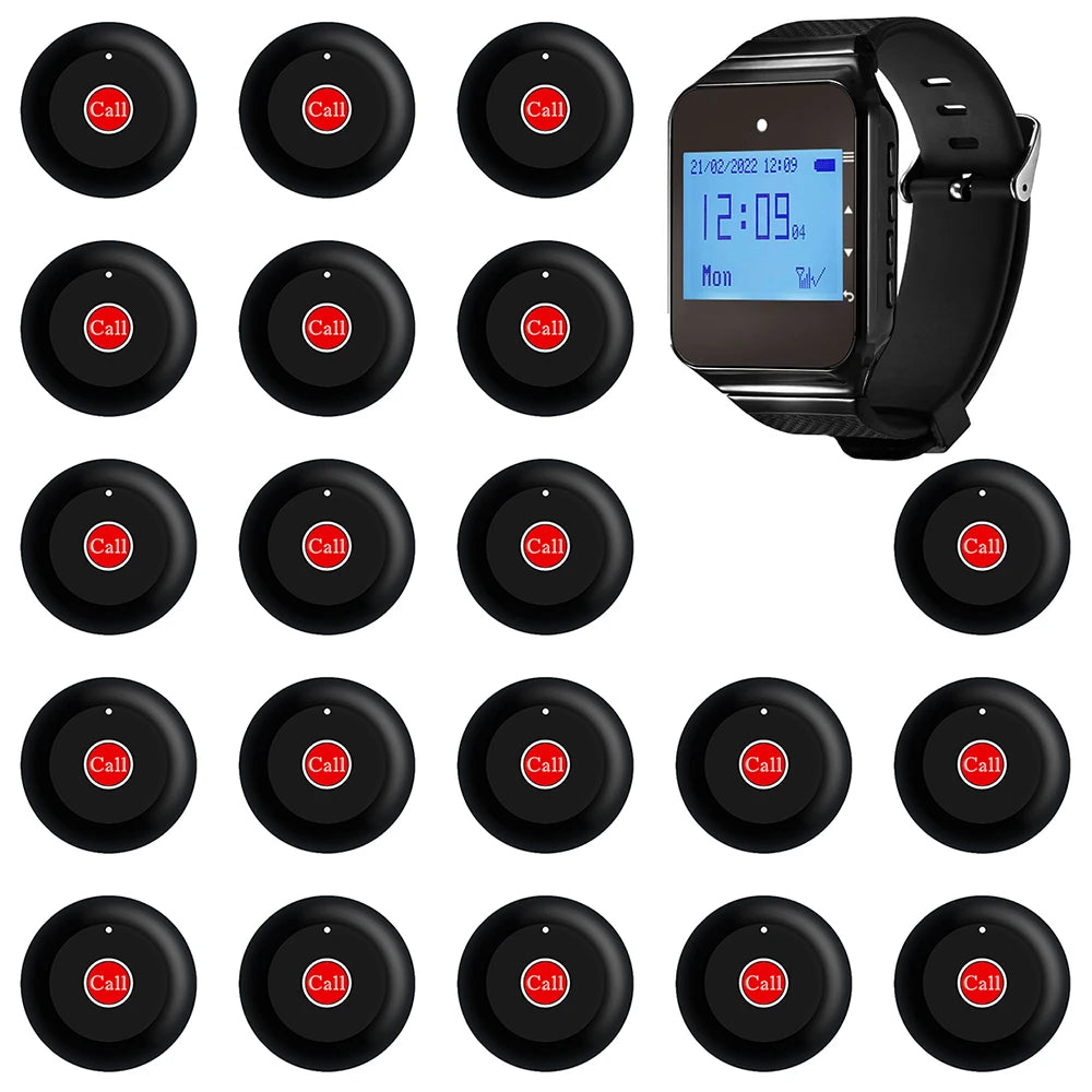 Wireless Waiter Calling System – Pager Watch & Call Button Wireless Calling System Axl
