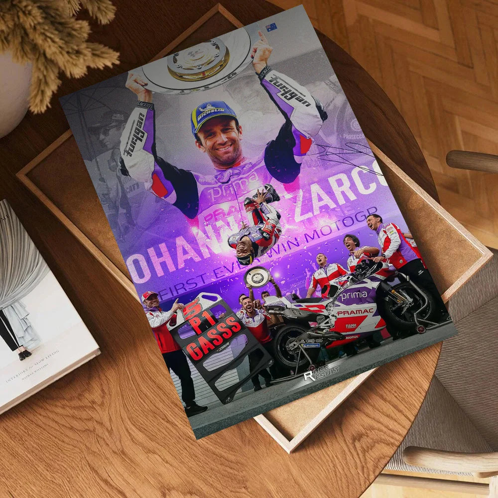 MotoGP Johann Zarco #5 Wall Poster – Self-Adhesive Waterproof Wall Art Poster Axl
