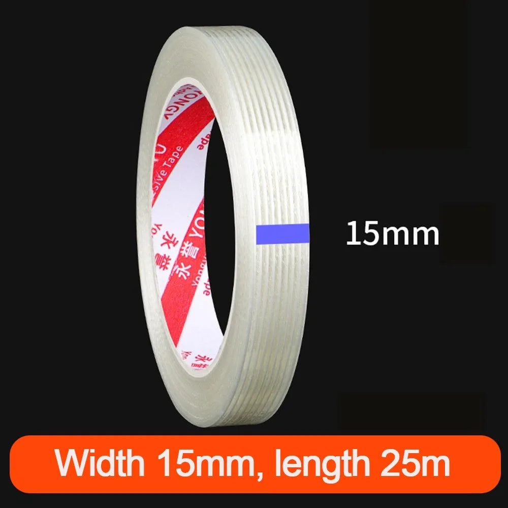 25M Fiberglass Strapping Tape – Strong Single-Sided Adhesive Roll Fiberglass Strapping Tape Axl 15MM