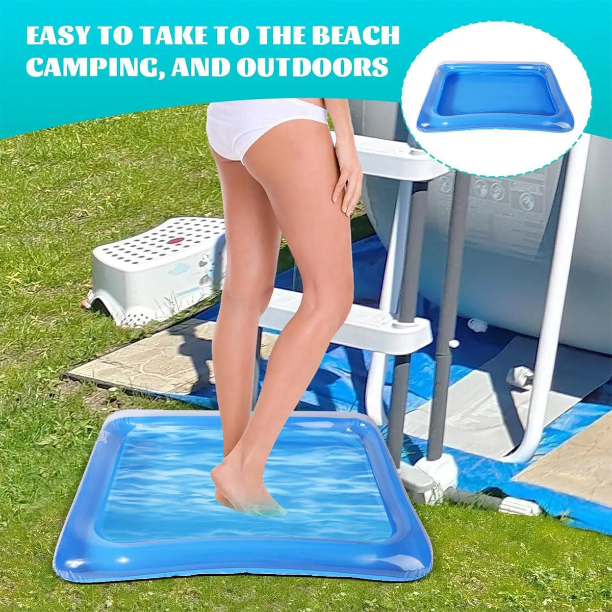 Inflatable Foot Bath Tub – Portable Wash Basin for Travel & Pool Inflatable Foot Bath Axl