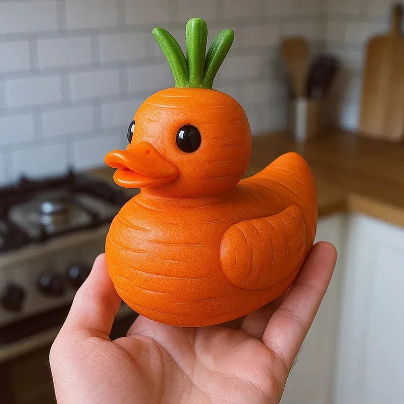 Whimsical Vegetable Duck Resin Figurine | Home & Office Decor Resin Figurine Axl