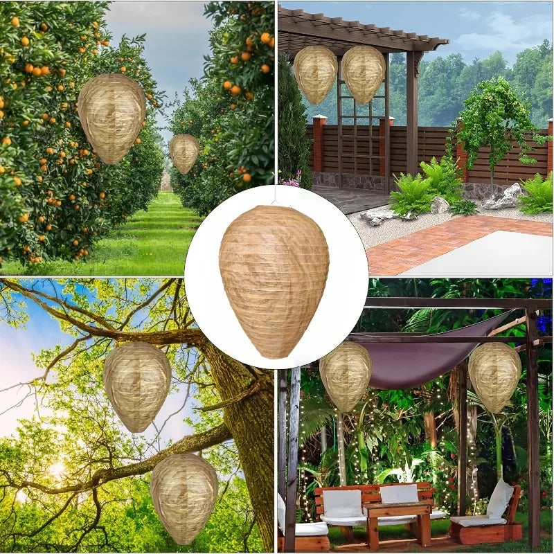 Artificial Wasp Nest Decoy – Hanging Outdoor Bee Deterrent Wasp Nest Decoy Axl