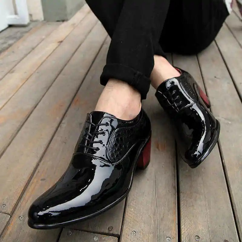 Men's Oxford Platform Dress Shoes – Pointed Toe Lace-Up Oxford Dress Shoes Axl