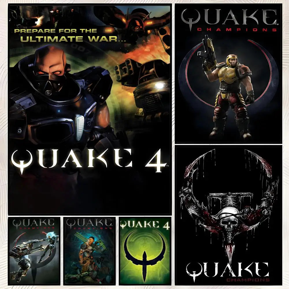 Quake Game HD PVC Self-Stick Wall Art Poster | Waterproof Decor Wall Art Poster Axl