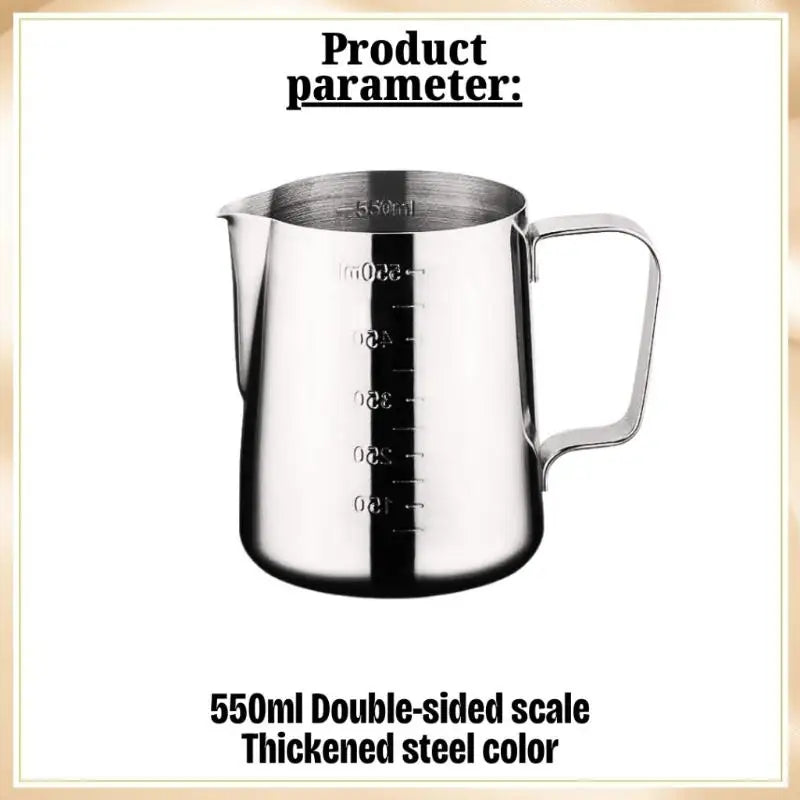 Stainless Steel Milk Frothing Pitcher 350ml 600ml | Latte Jug Milk Frothing Pitcher Axl Pitcher 550ml