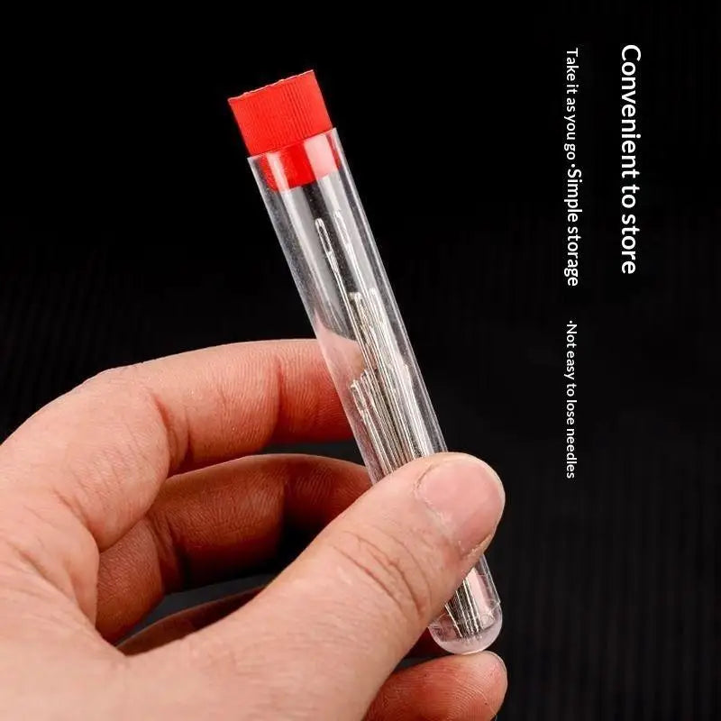 Stainless Steel Sewing Needles Kit with Threader & Storage Tube Sewing Needle Kit Axl