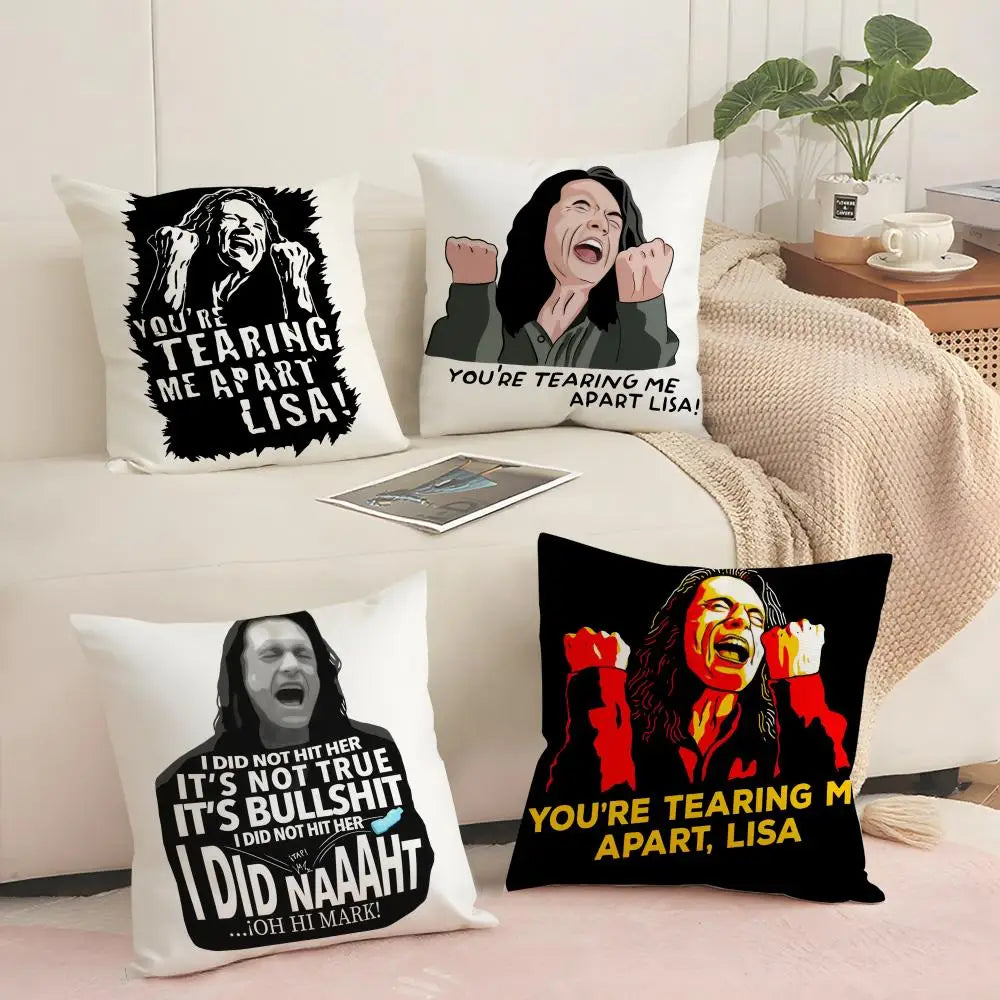 Tommy Wiseau The Room Linen Cushion Cover | Hidden Zipper Cushion Cover Axl