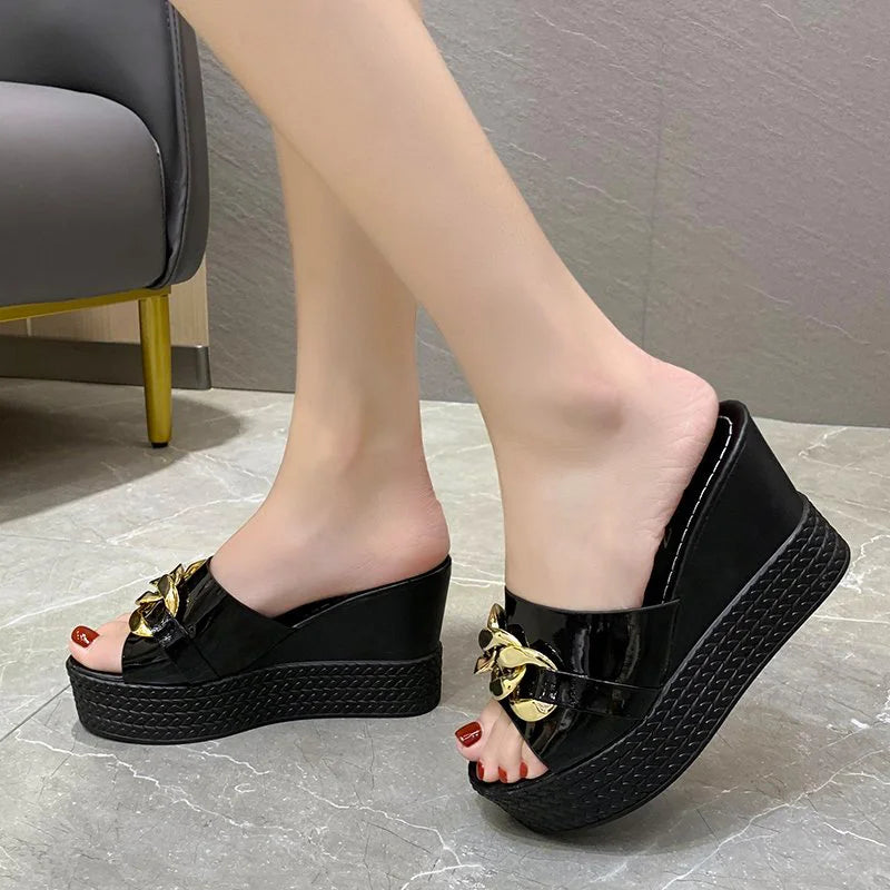 Women's Wedge Platform Sandals – High Heel Summer Slides Wedge Platform Sandals Axl