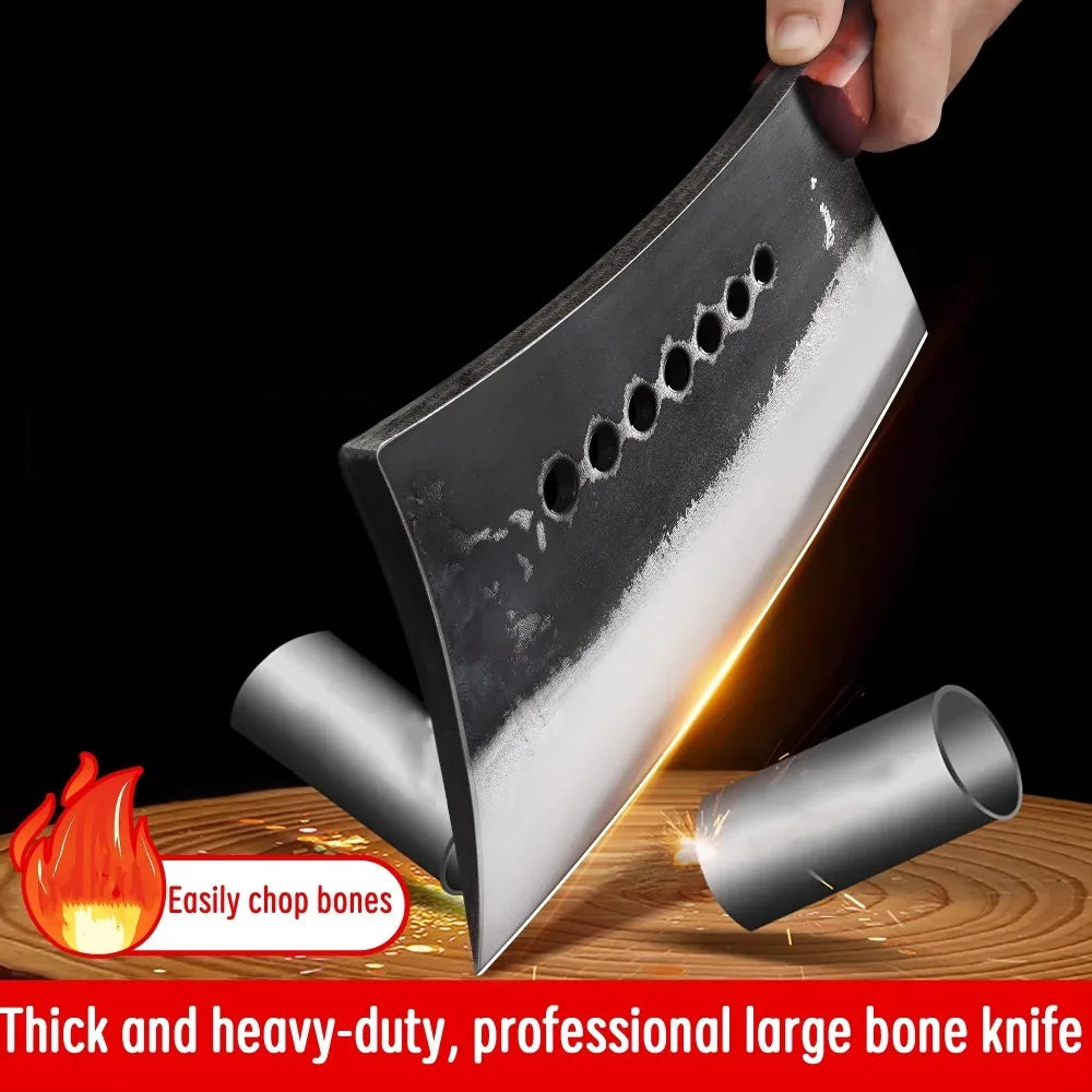PLYS Hand Forged Bone Chopping Knife – High Manganese Steel Bone Chopping Knife Axl