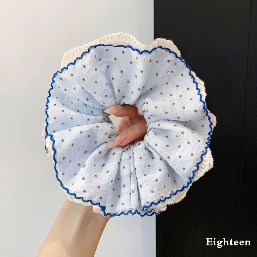Leopard Print Hair Scrunchie – Large Elastic Retro Hair Tie Hair Scrunchie Axl A-1PCS