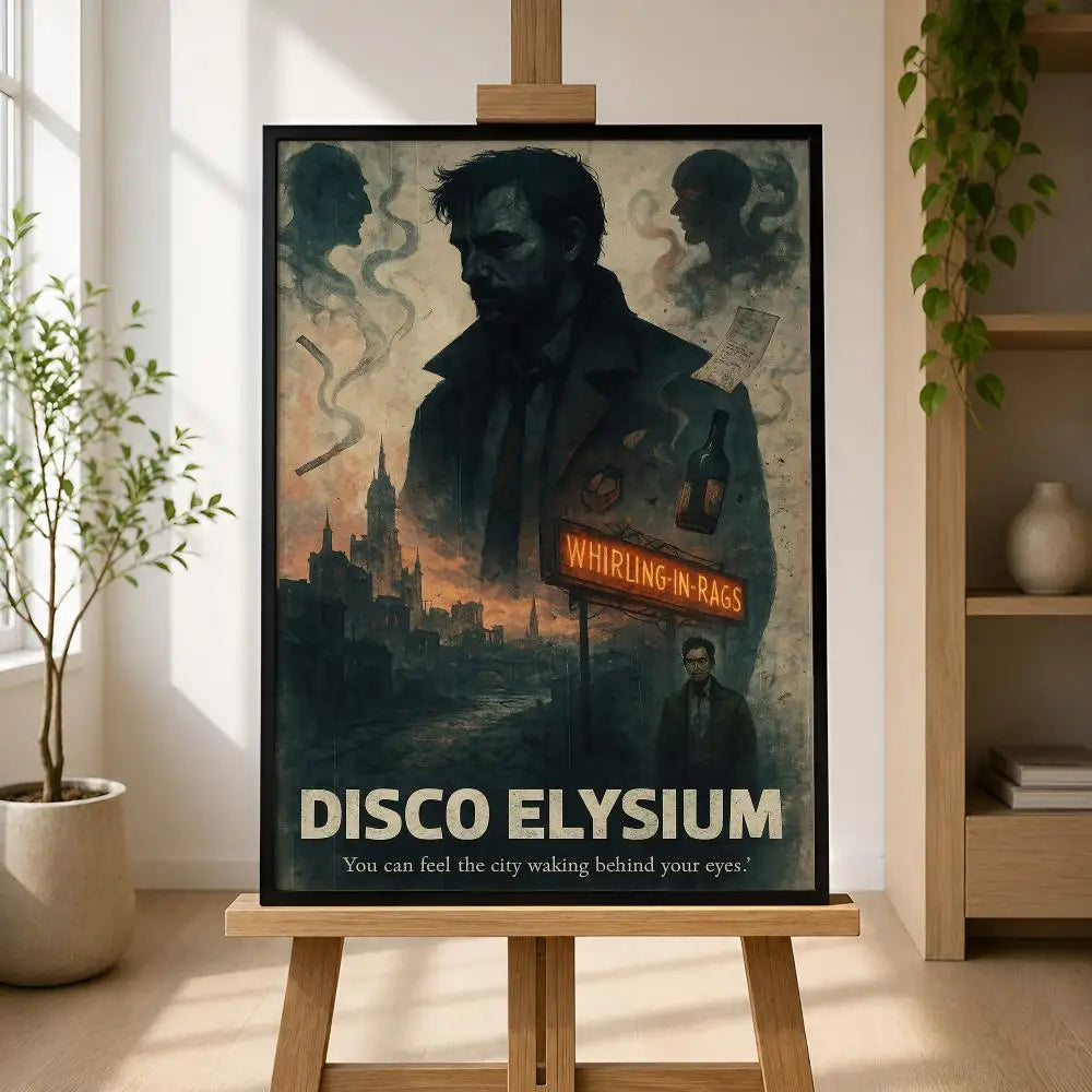 Disco Elysium Poster – Self-Adhesive HD Wall Art Decor Decorative Wall Poster Axl