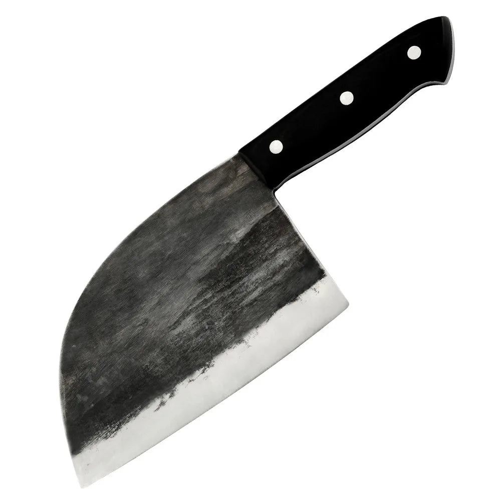 Full Tang Forged Chef Knife – 440C Steel Cleaver & Slicer Kitchen Chef Knife Axl Red