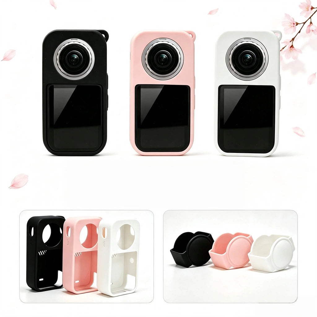 Silicone Case for Insta360 X6 – Protective Cover & Lens Cap Camera Protective Case Axl