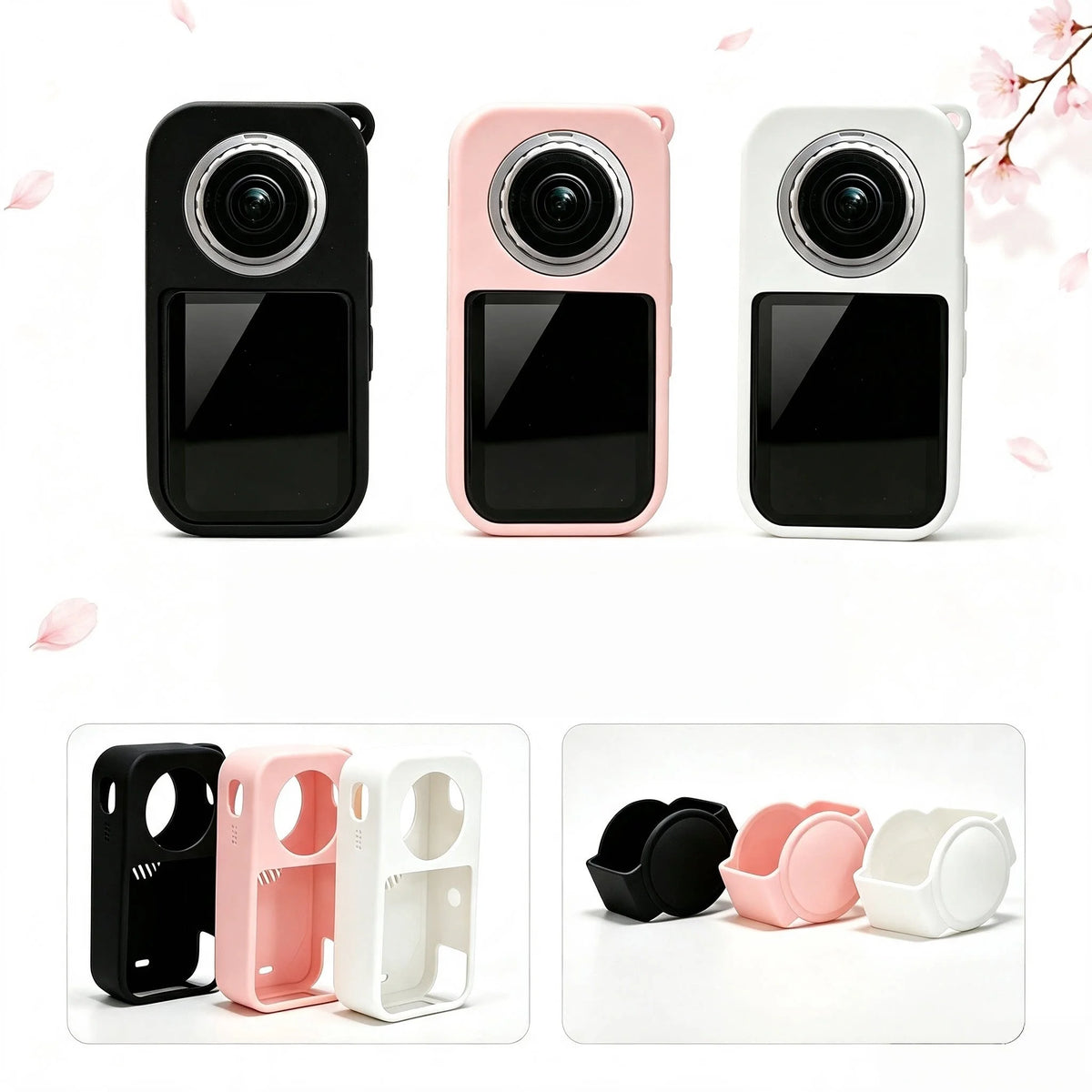 Silicone Case for Insta360 X6 – Protective Cover & Lens Cap Camera Protective Case Axl