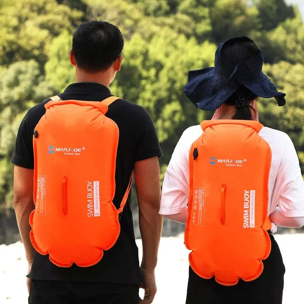 Inflatable Swimming Buoy Backpack – Waterproof Dry Bag Float Swim Buoy Backpack Axl