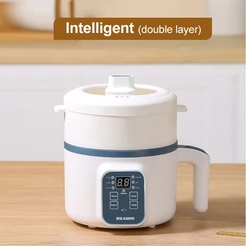 BALASHOV 1.7L Mini Electric Rice Cooker & Multicooker Steamer Electric Rice Cooker Axl Smart Double Layer