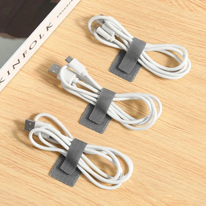 Reusable Self-Adhesive Cable Ties – 10 Pack Cord Organizer Cable Tie Organizer Axl