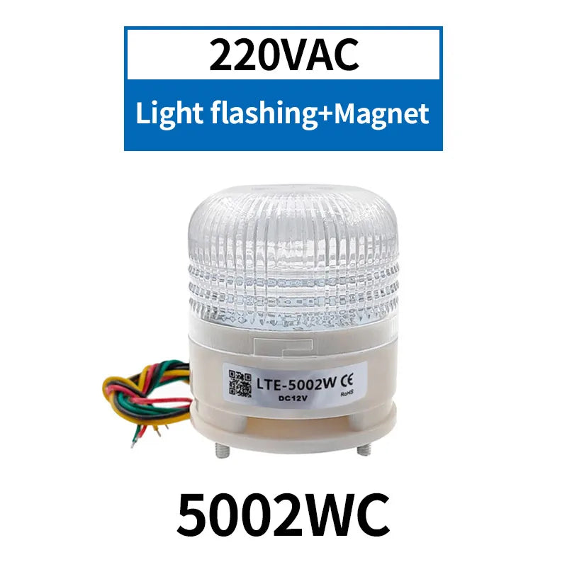 LTA5002 3-Color LED Strobe Warning Light 12V 24V 220V + Buzzer LED Signal Light Axl 5002WC 220VAC