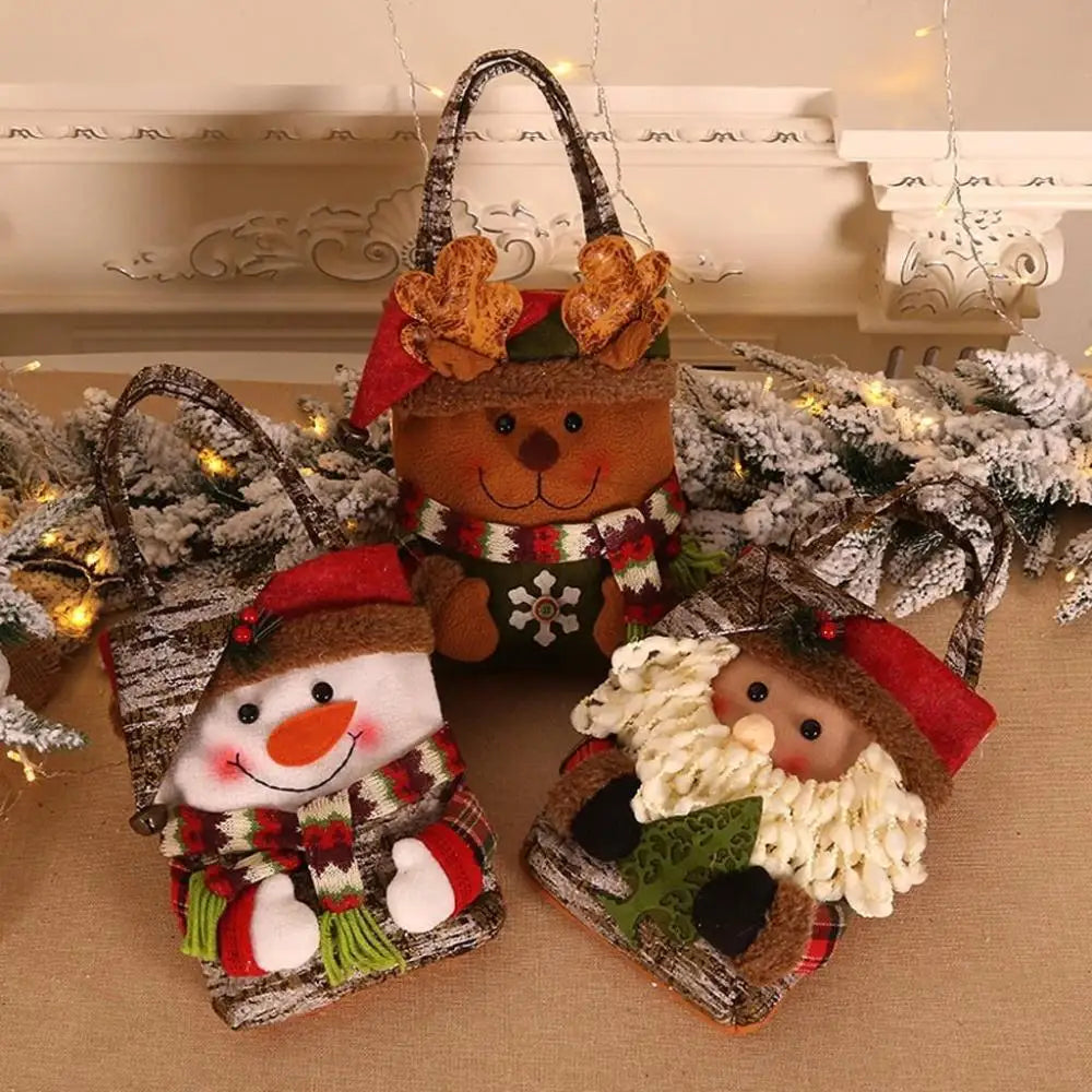 Christmas Candy Bags – Santa & Snowman Gift Holders | Xmas Décor Christmas Gift Bag Axl
