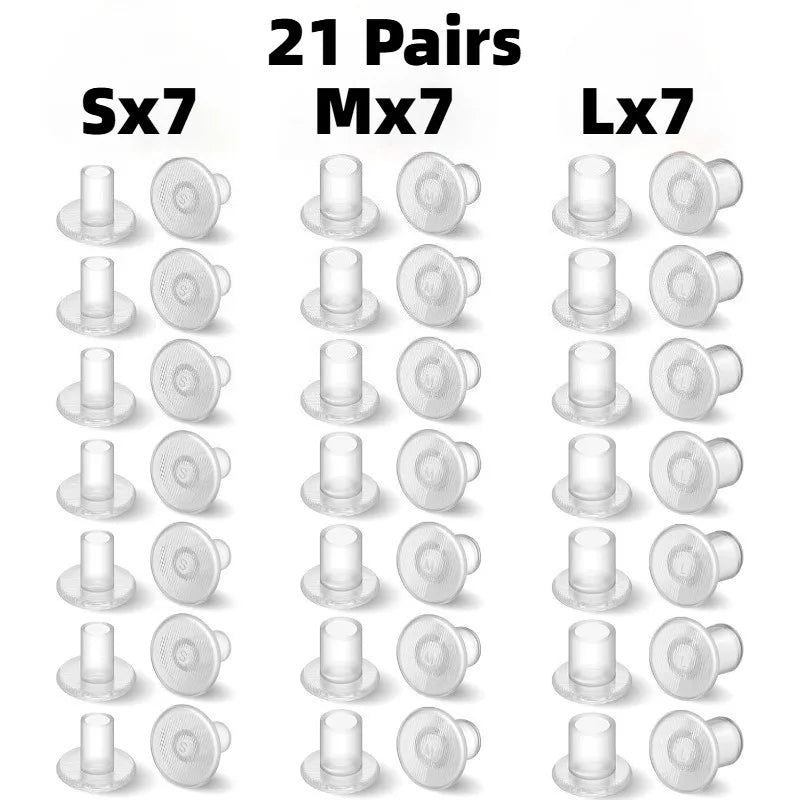 21 Pairs Clear Heel Protectors for Grass & Uneven Floors S/M/L Heel Protectors Axl As shown