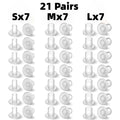 21 Pairs Clear Heel Protectors for Grass & Uneven Floors S/M/L Heel Protectors Axl As shown