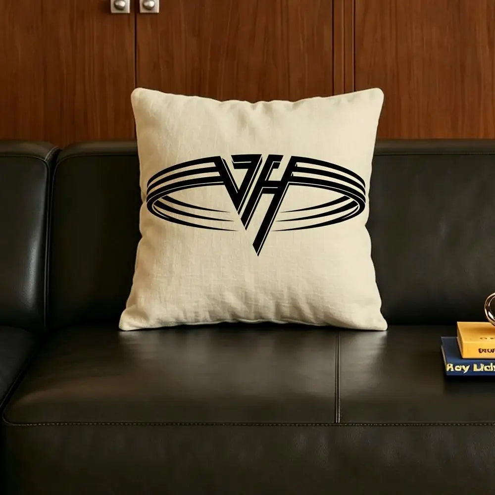 Van Halen Linen Cushion Cover | Music Fan Pillow Case Decor Linen Cushion Cover Axl