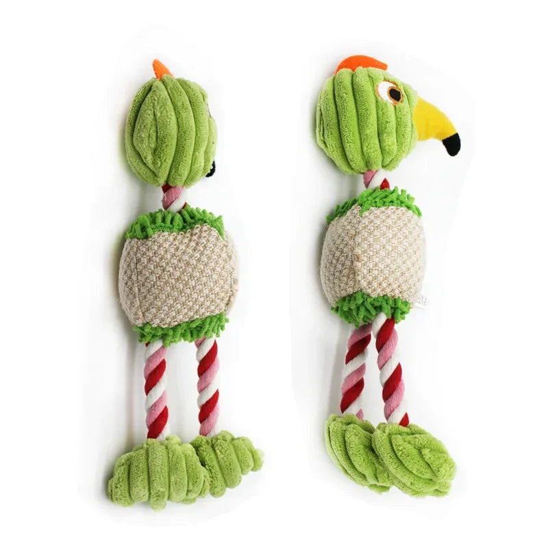 Parrot Plush Dog Chew Toy – Soft Interactive Toy for Dogs Dog Chew Toy Axl 1 pc Green
