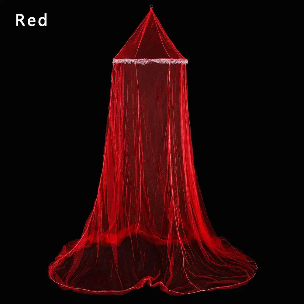 Princess Dome Mosquito Net Canopy – Decorative Bed Mesh Bed Mosquito Canopy Axl red