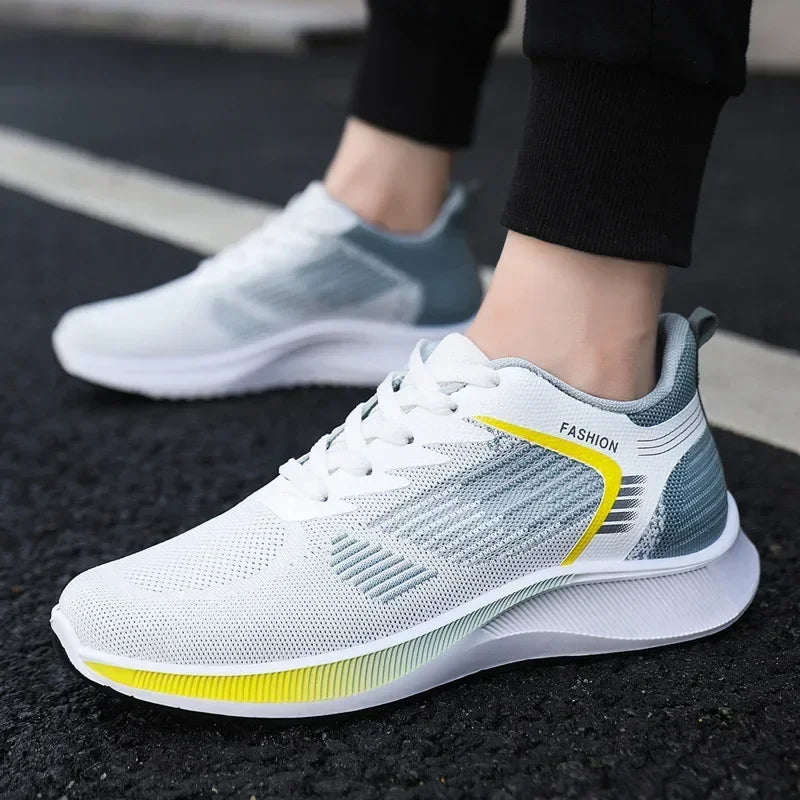 Men's Breathable Mesh Sneakers – Casual Lace-Up Walking Shoes Men's Casual Sneakers Axl