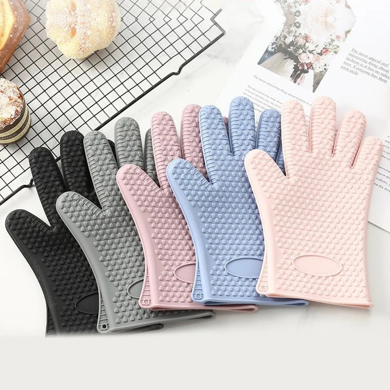 Silicone Oven Gloves – Heat Resistant Non-Slip Kitchen Mitts Silicone Oven Mitts Axl