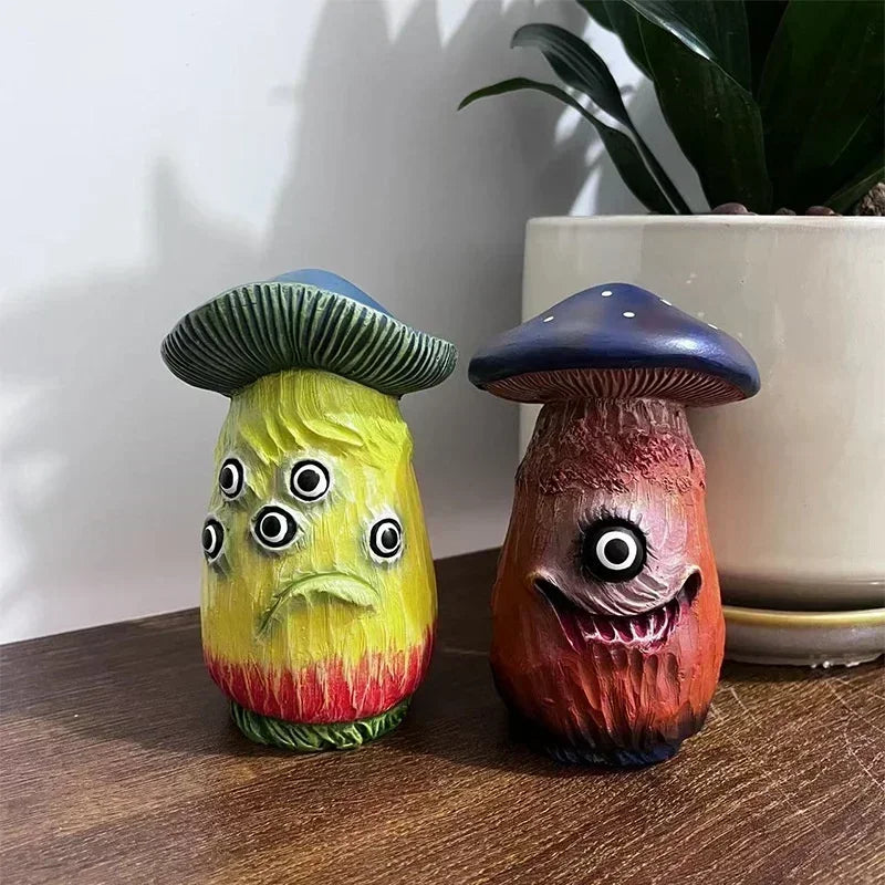Resin Monster Skull Mushroom Figurine – Home & Garden Decor Resin Decorative Figurine Axl