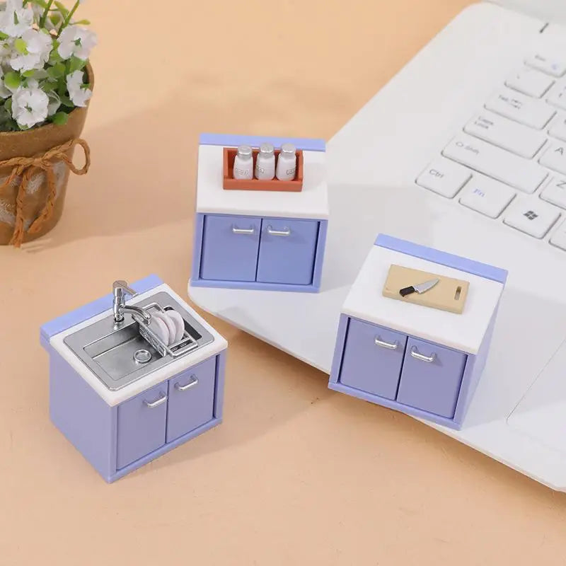 Dollhouse Mini Kitchen Accessories Set – Gas Stove & Utensils Dollhouse Accessories Axl
