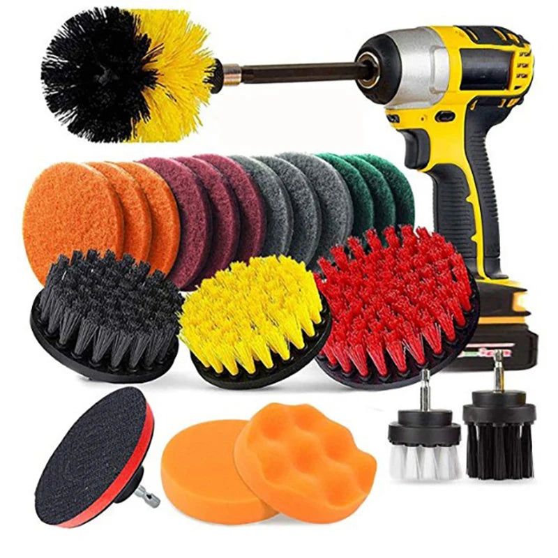 BALASHOV 3-Pc Drill Brush Kit – Power Scrubber Attachment Set Drill Brush Kit Axl 22pcs