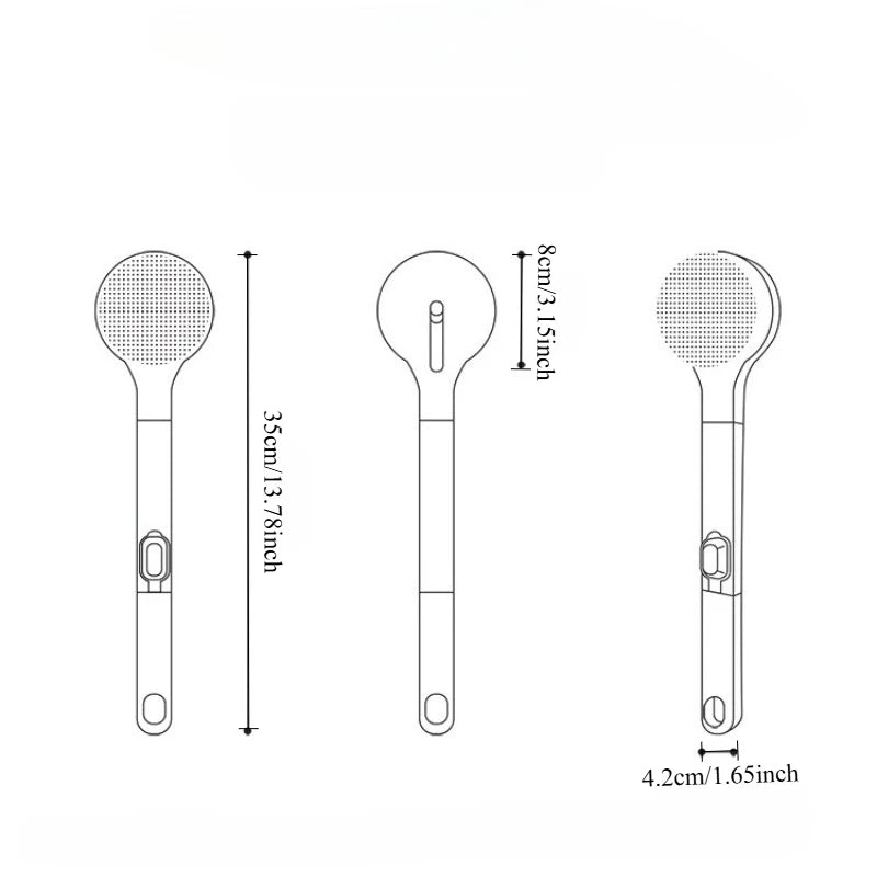 Silicone Bath Body Brush Long Handle Soft Back Scrubber Bath Body Brush Axl