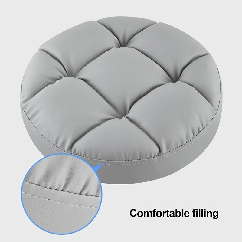 Faux Leather Rolling Stool – Adjustable Swivel Work Chair Swivel Rolling Stool Axl