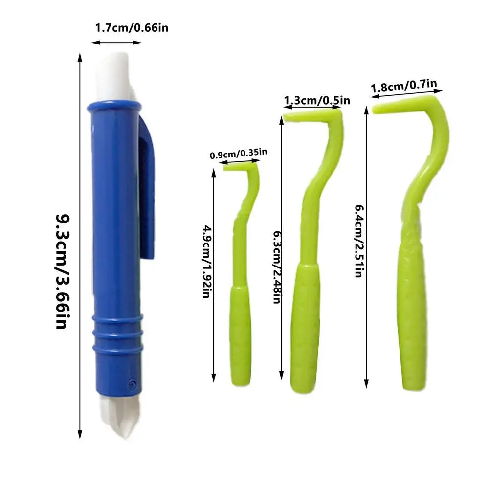 4-Piece Pet Tick Remover Kit – Hooks & Tweezers for Dogs & Cats Pet Tick Remover Axl Green