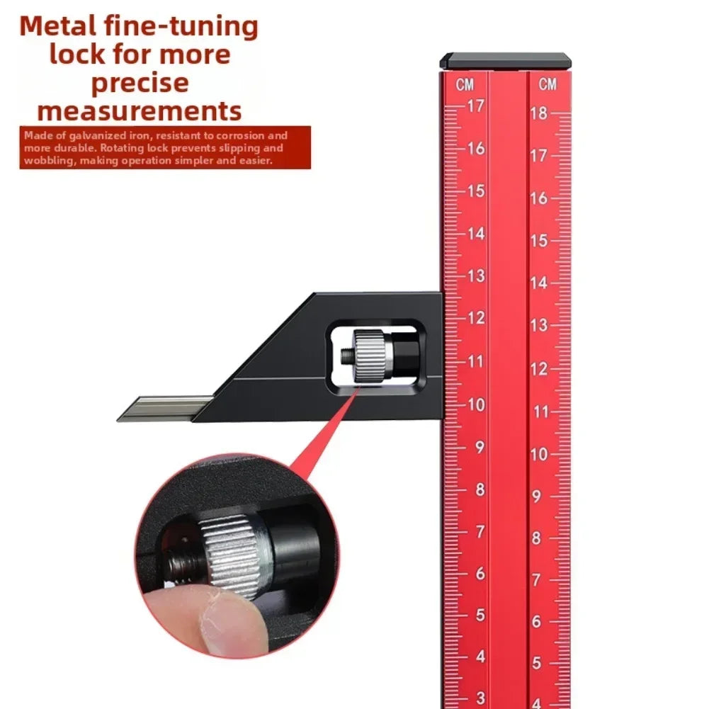 Woodworking Height Gauge – Metric & Imperial Marking Ruler Woodworking Height Gauge Axl