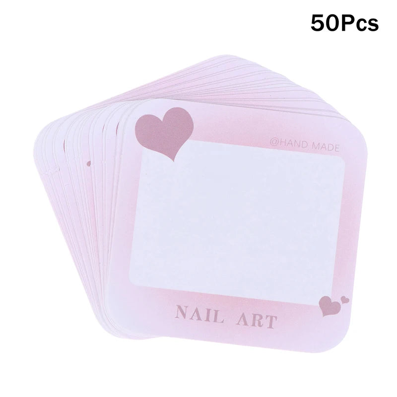 Nail Swatch Display Cards 20/50 Sheets – False Nail Show Cards Nail Display Cards Axl 50Pcs Pink